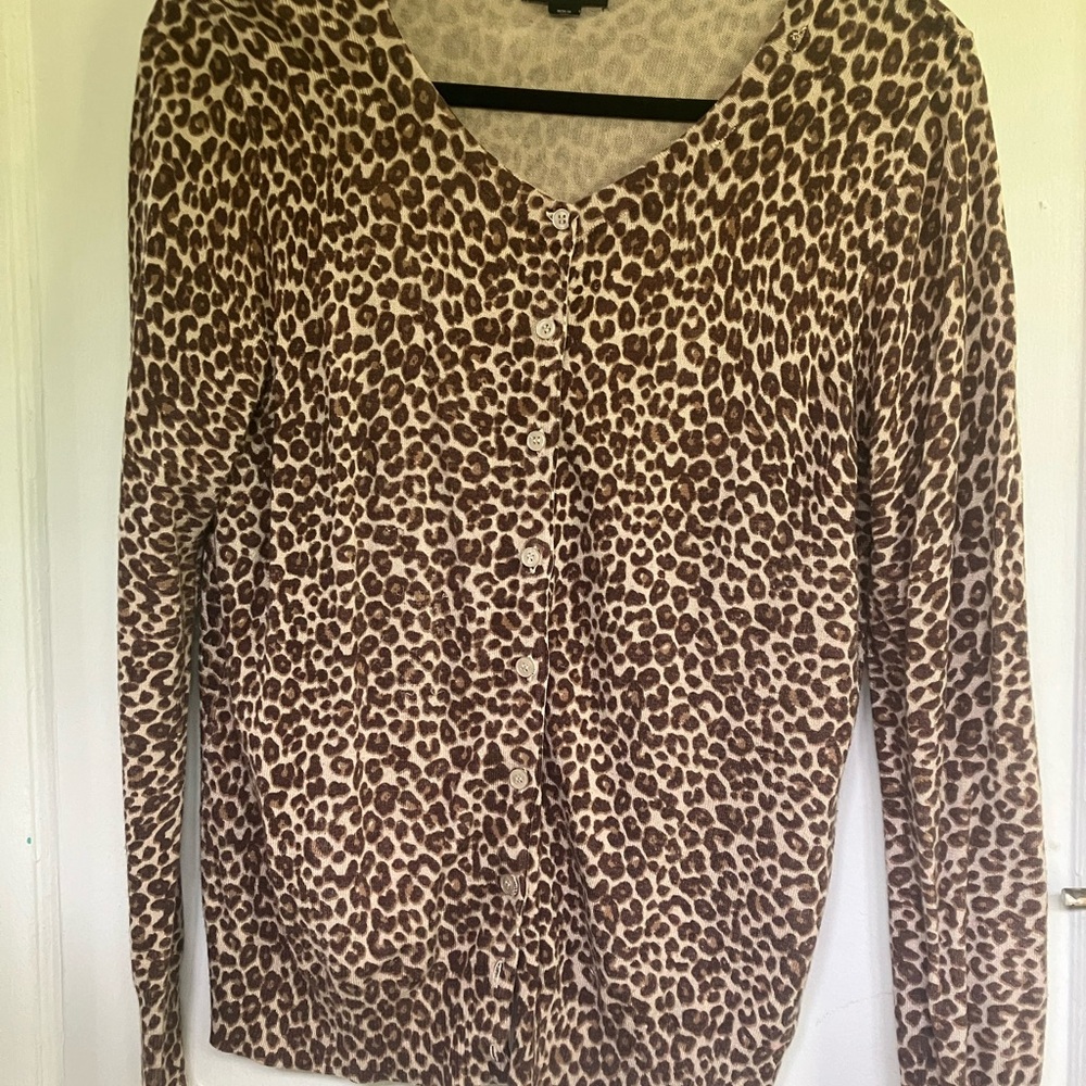 George Leopard Print Cardigan